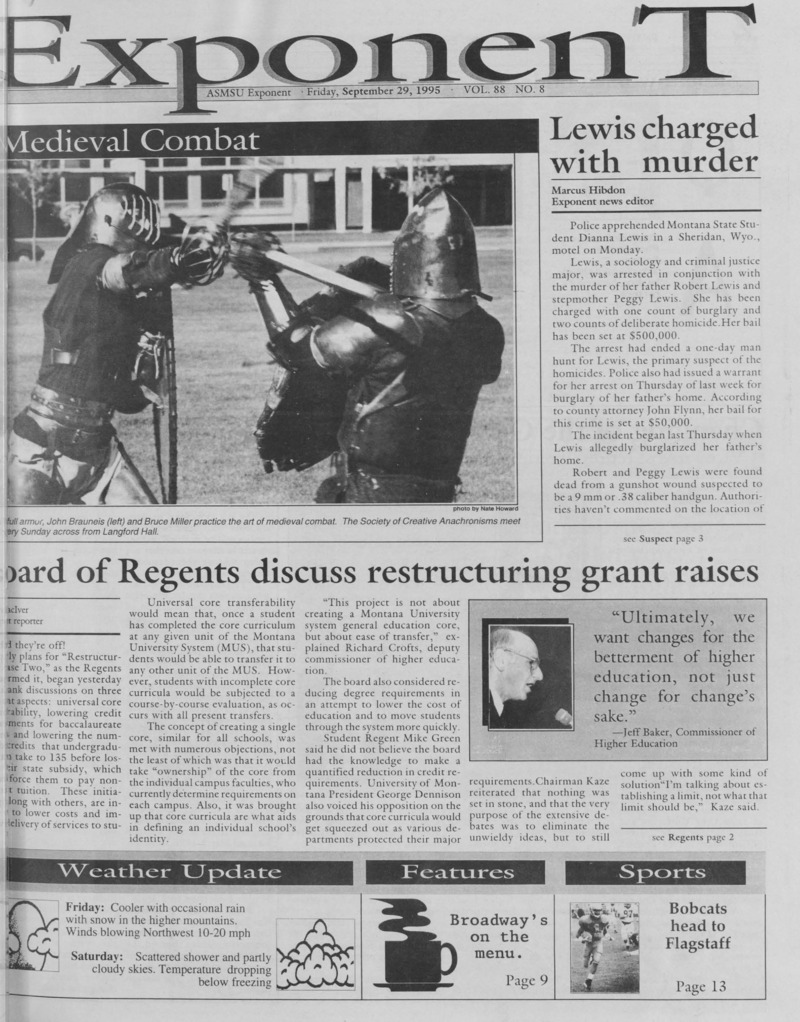 The ASMSU Exponent, September 29, 1995
