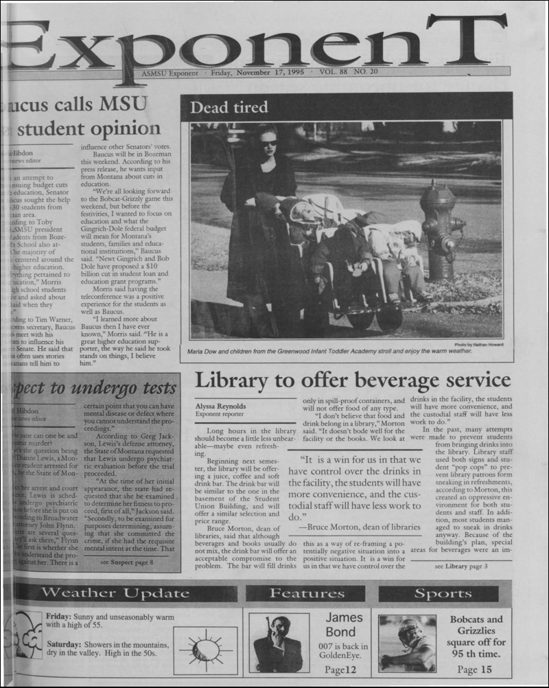 The ASMSU Exponent, November 17, 1995