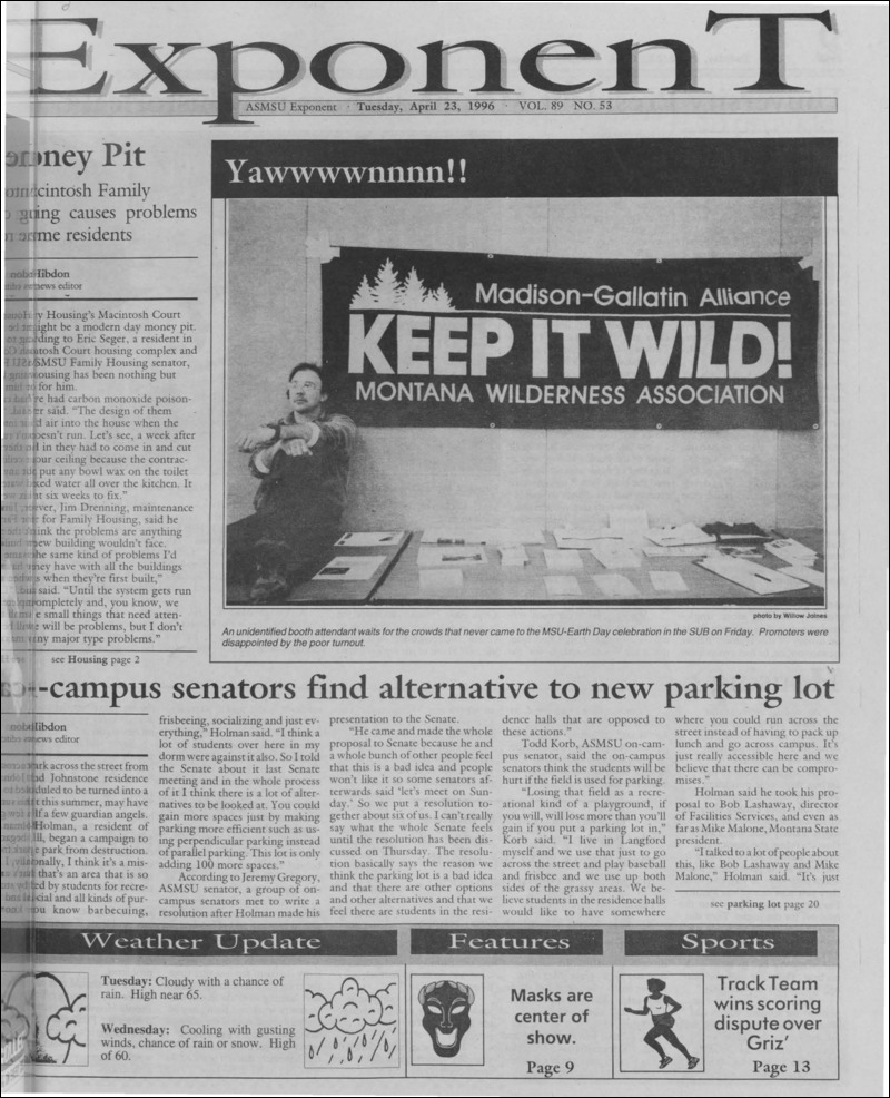The ASMSU Exponent, April 23, 1996