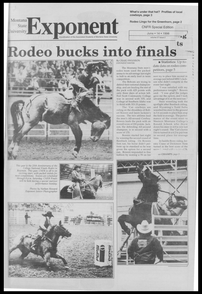 Montana State University Exponent, June 14, 1996