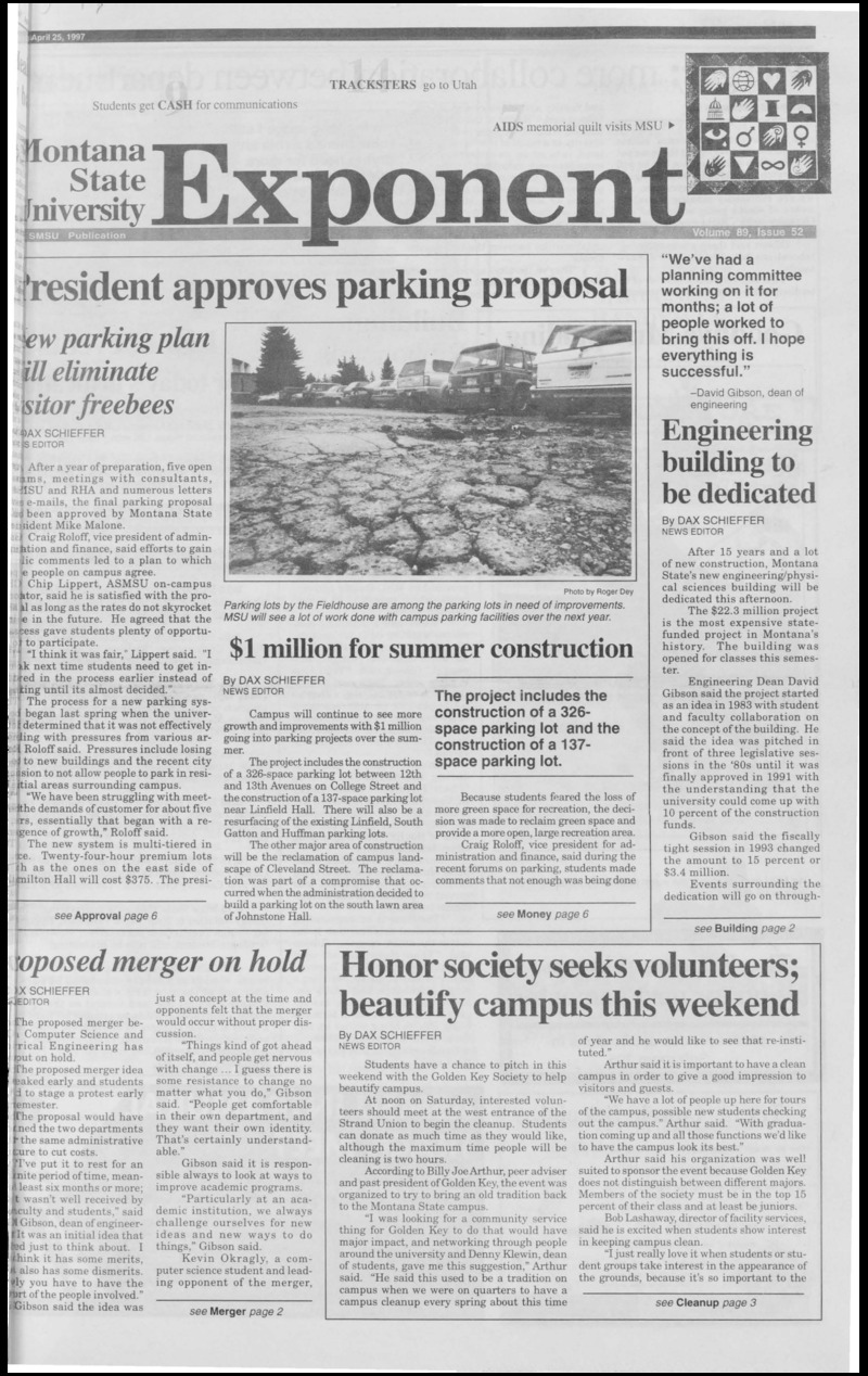 Montana State University Exponent, April 25, 1997