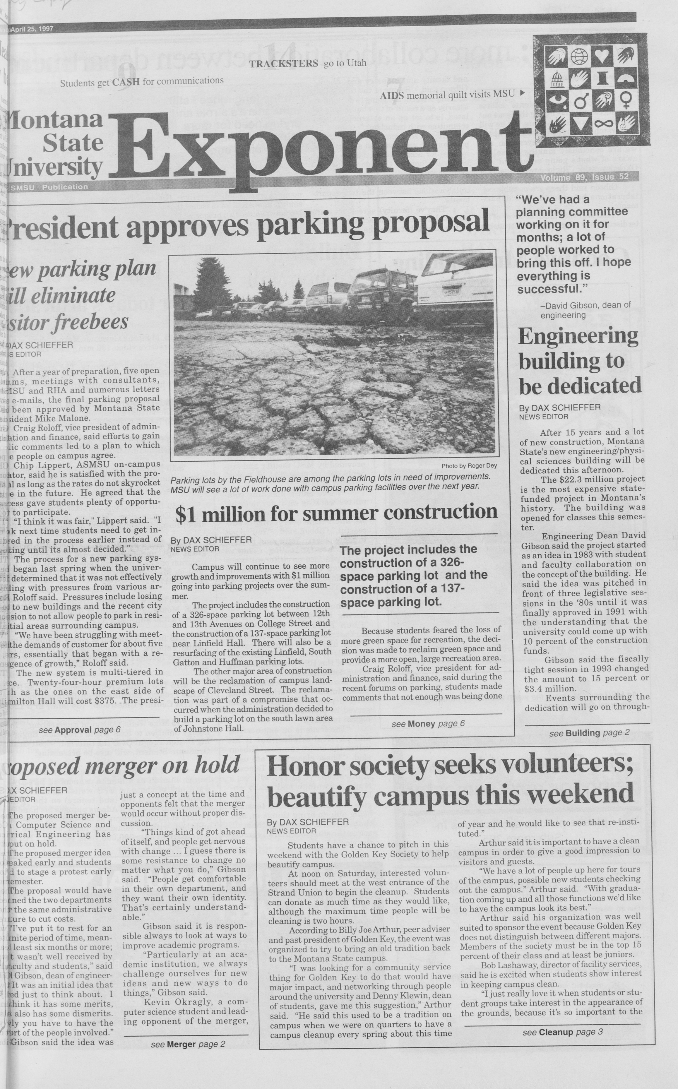 Montana State University Exponent Friday, April 25, 1997