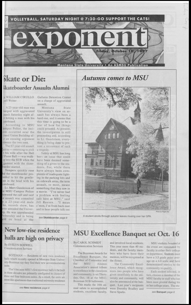 Montana State University Exponent, October 10, 1997