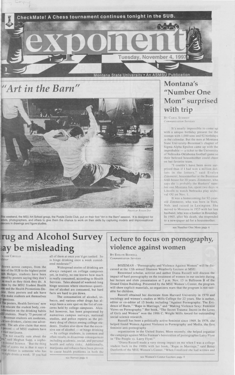 Montana State University Exponent, November 4, 1997