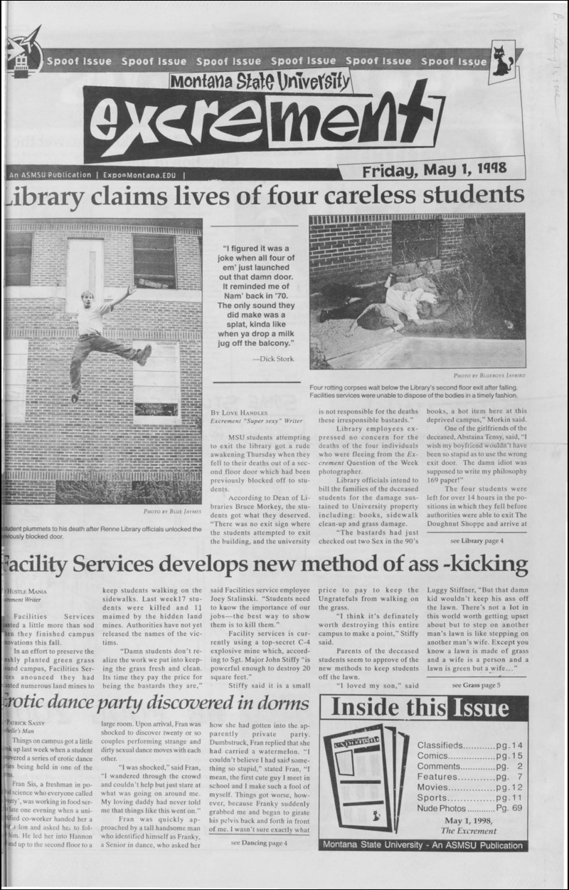 Montana State University Exponent, May 1, 1998