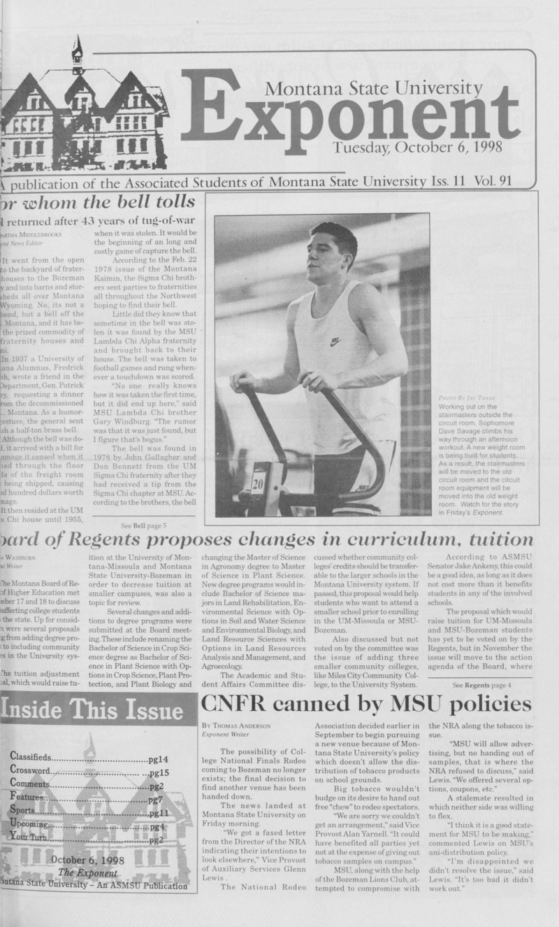 Montana State University Exponent, October 6, 1998