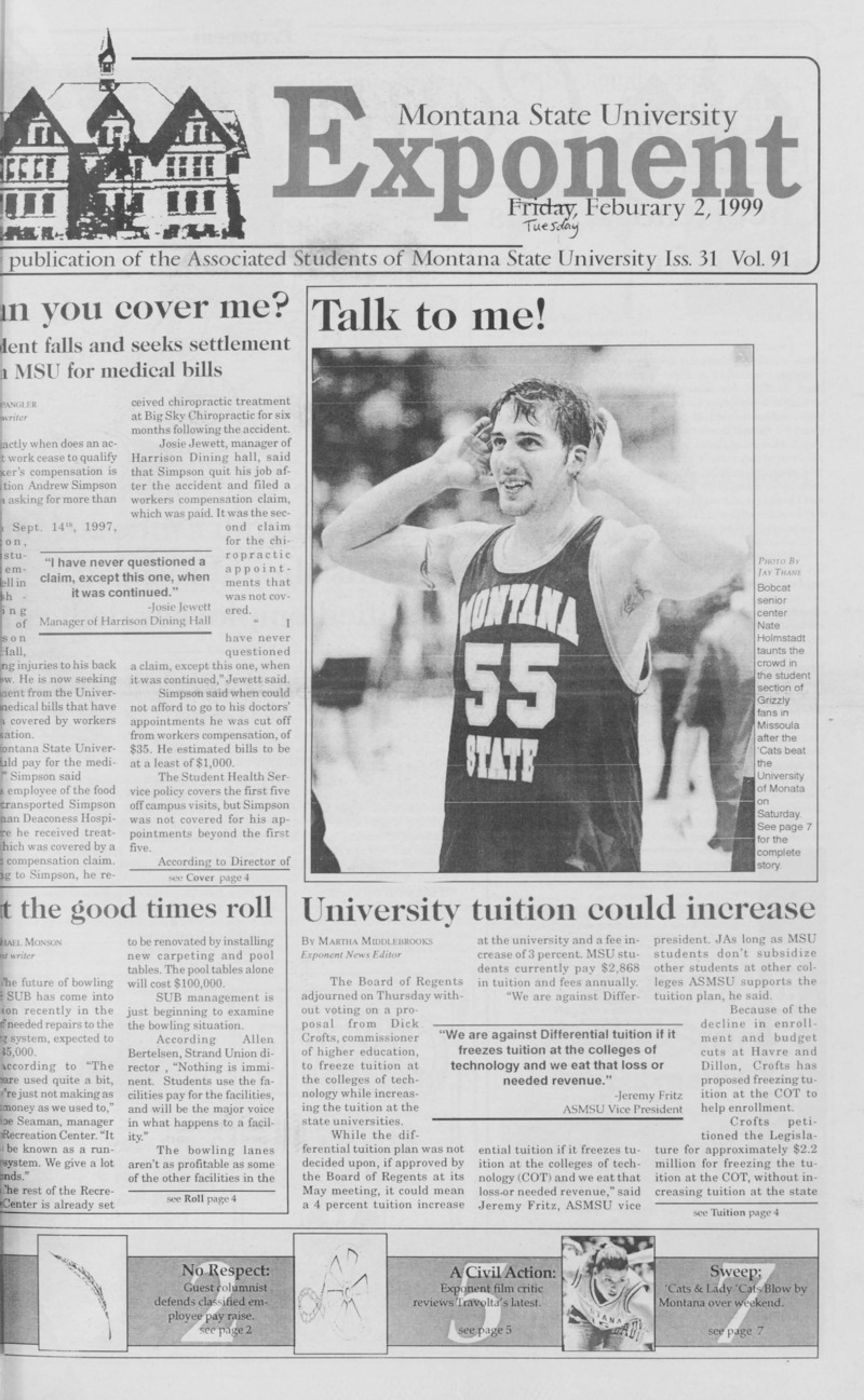 Montana State University Exponent, February 2, 1999