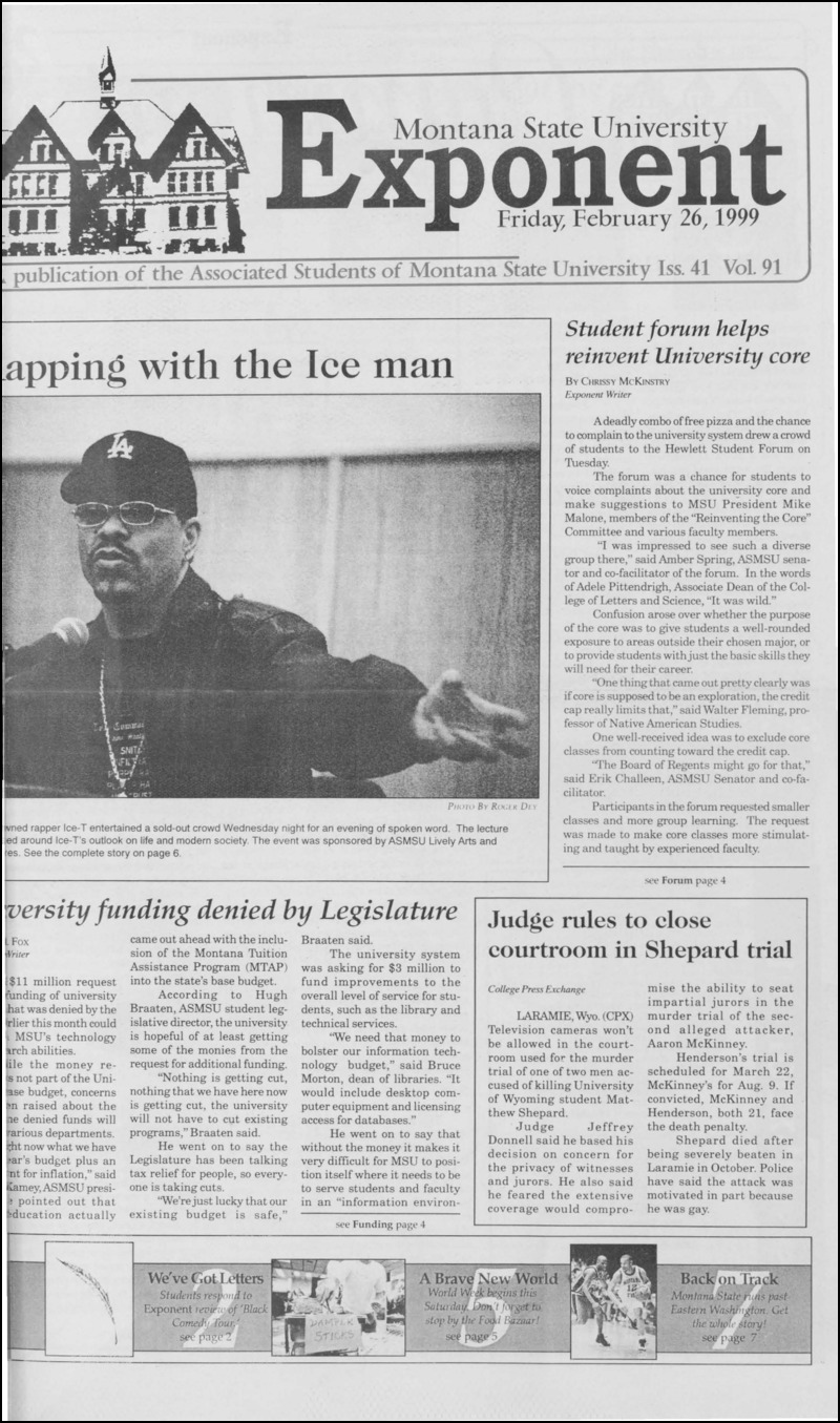 Montana State University Exponent, February 26, 1999