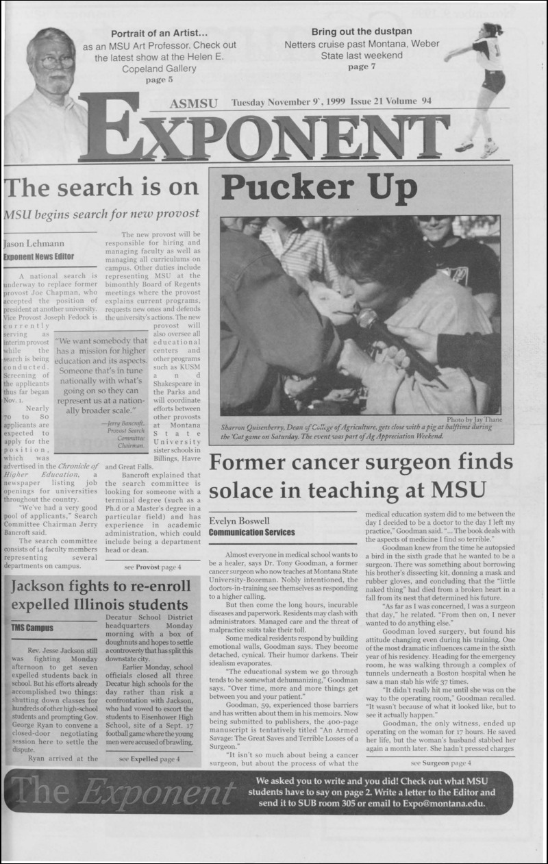 ASMSU Exponent, November 9, 1999