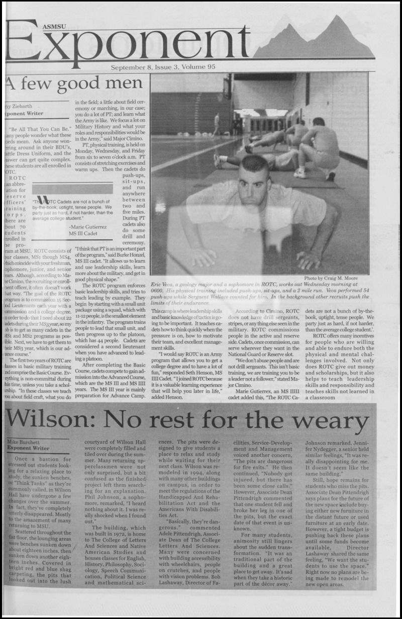 ASMSU Exponent, September 8, 2000
