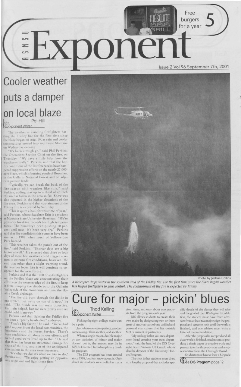 ASMSU Exponent, September 7, 2001