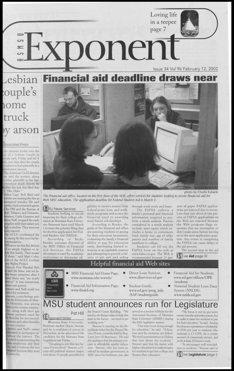 ASMSU Exponent, February 12, 2002
