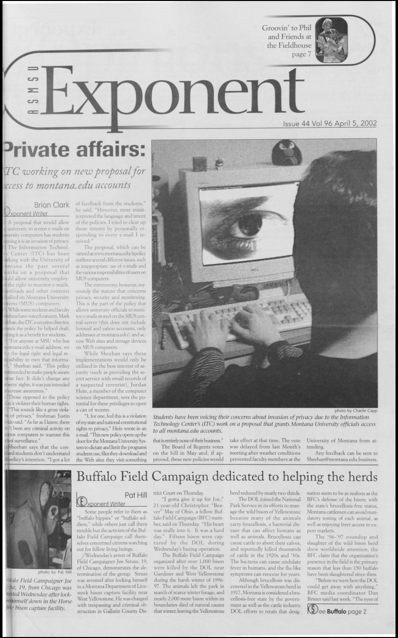 ASMSU Exponent, April 5, 2002