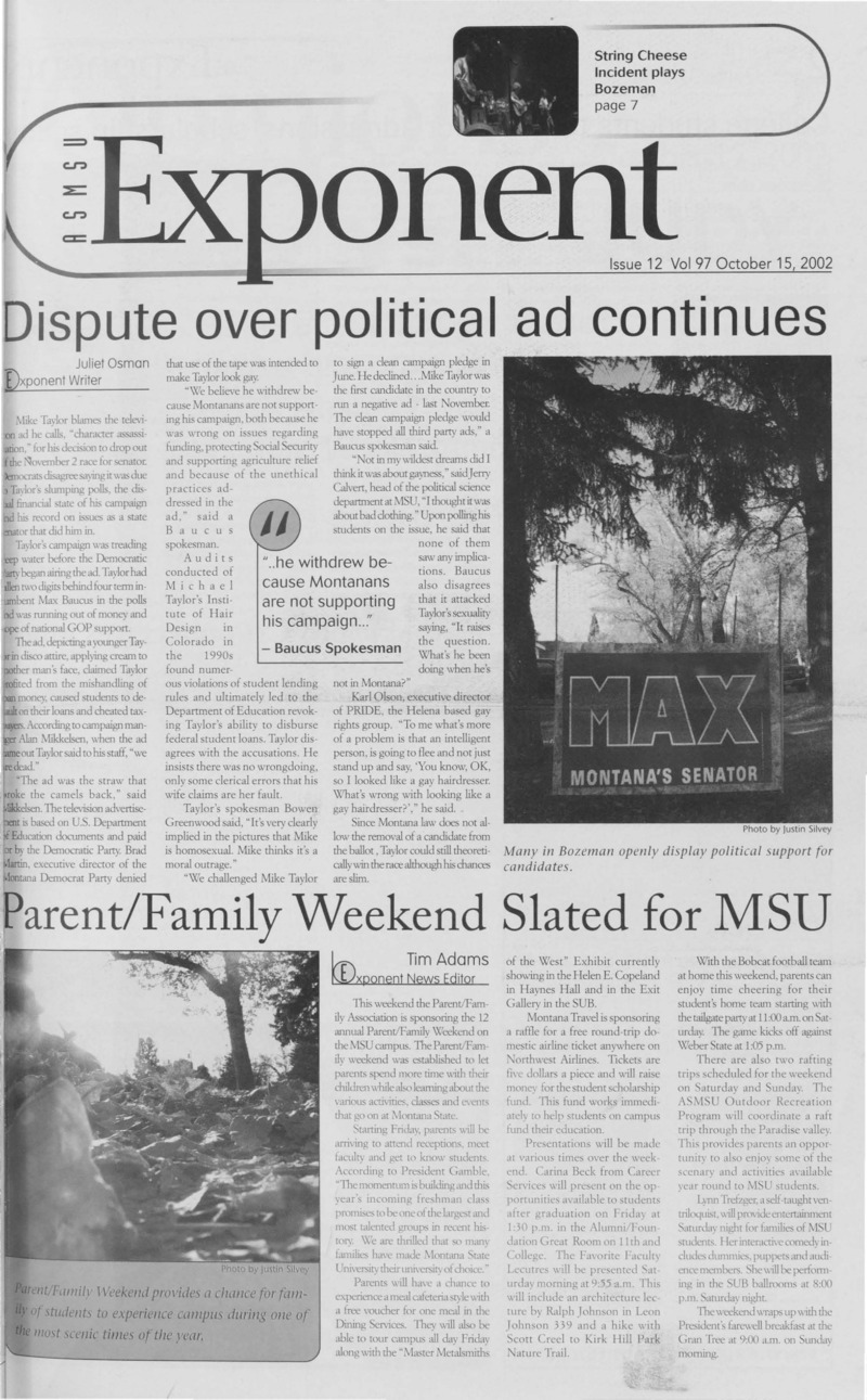 ASMSU Exponent, October 15, 2002