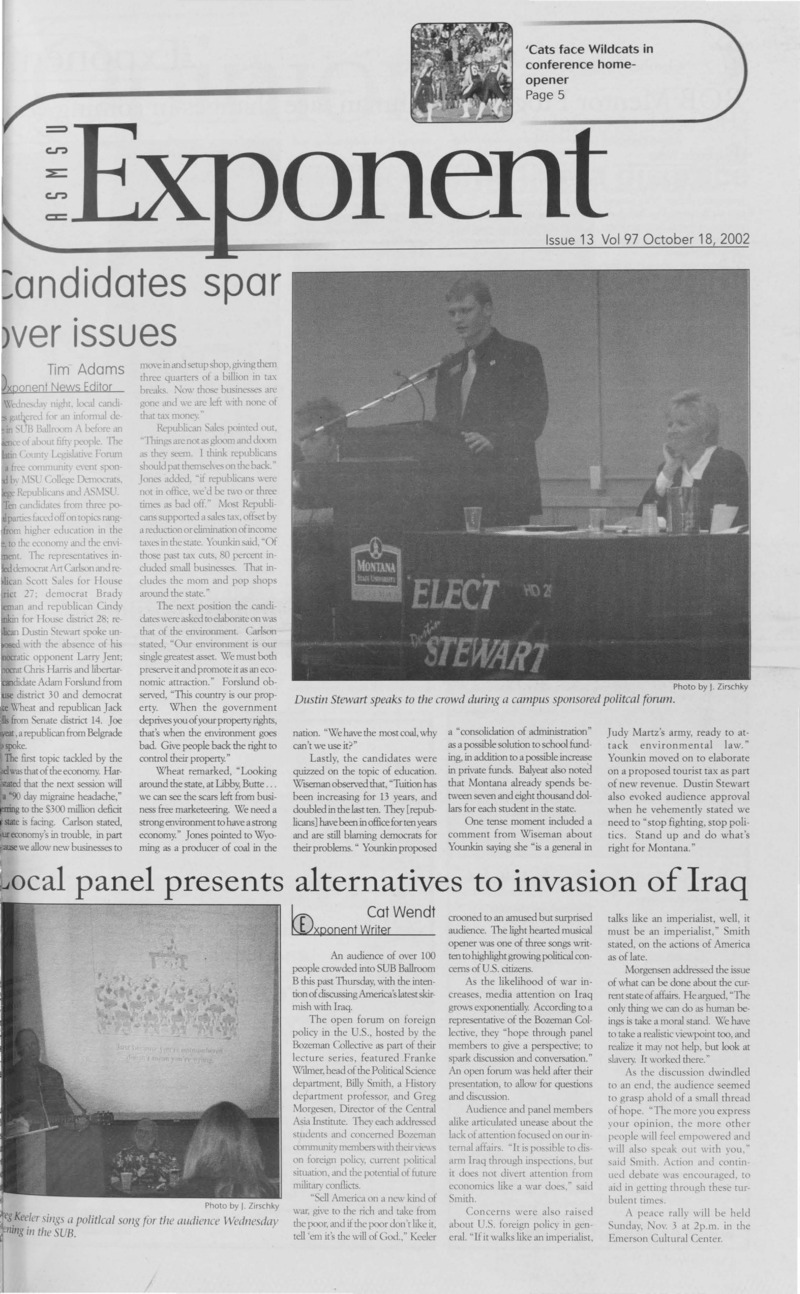 ASMSU Exponent, October 18, 2002