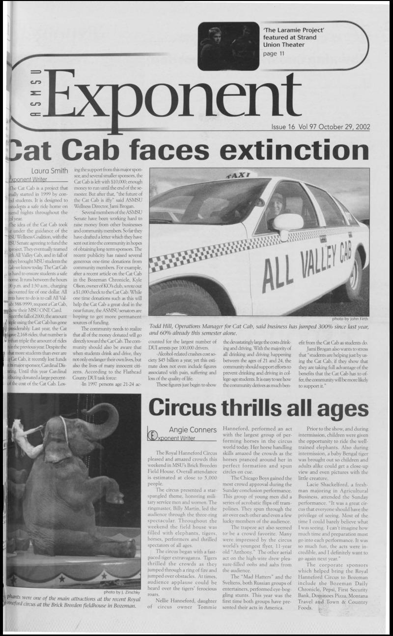 ASMSU Exponent, October 29, 2002