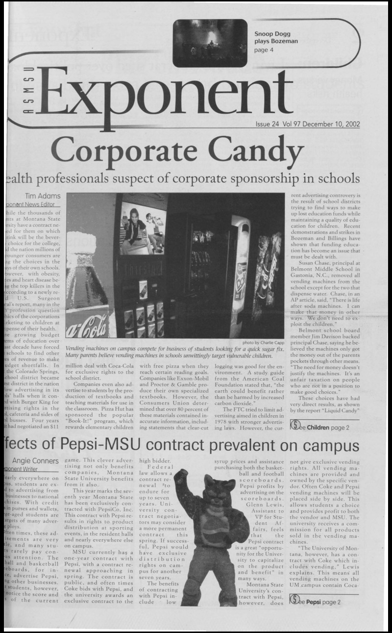 ASMSU Exponent, December 10, 2002