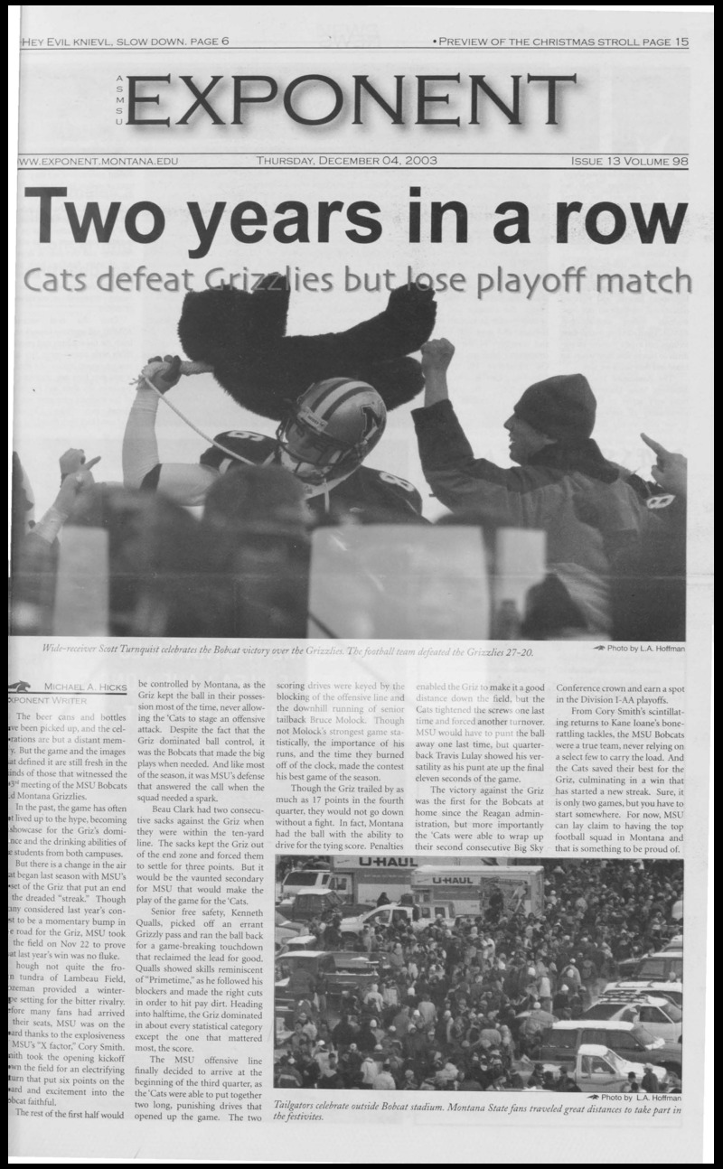 ASMSU Exponent, December 4, 2003