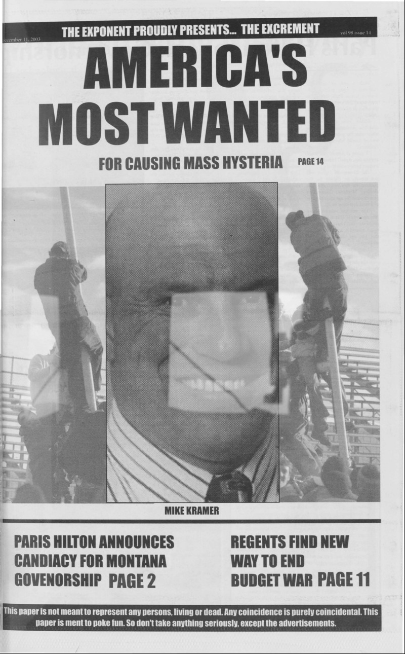 ASMSU Exponent, December 11, 2003