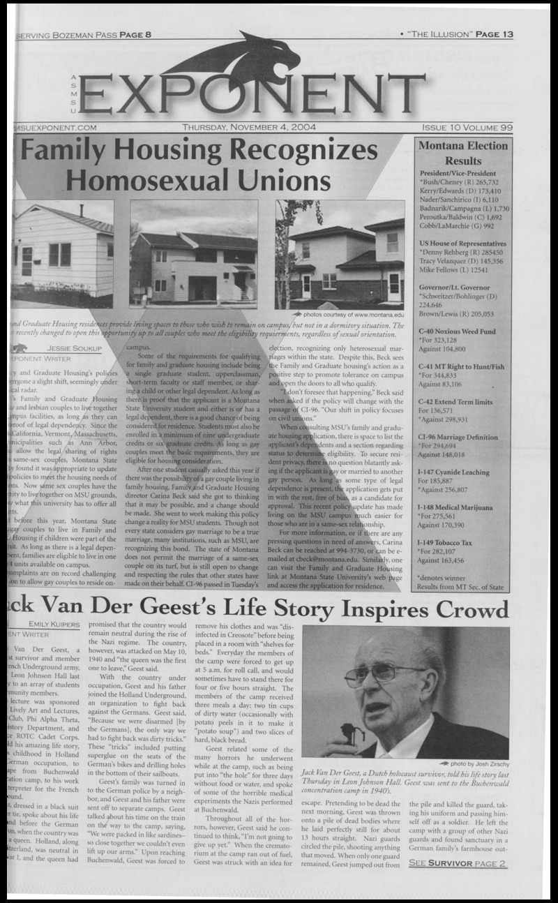 ASMSU Exponent, November 4, 2004