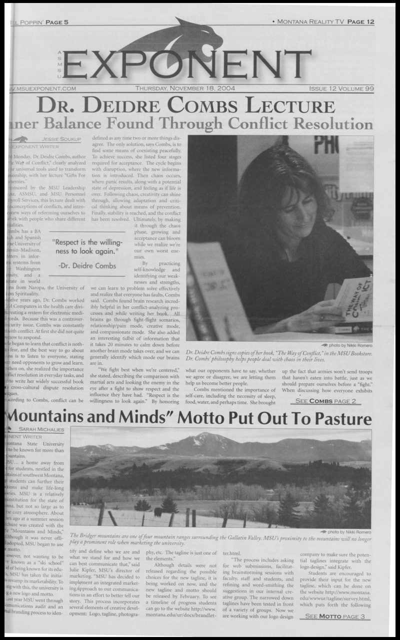 ASMSU Exponent, November 18, 2004