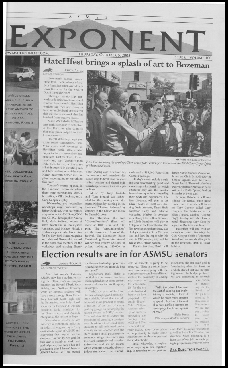 ASMSU Exponent, October 6, 2005