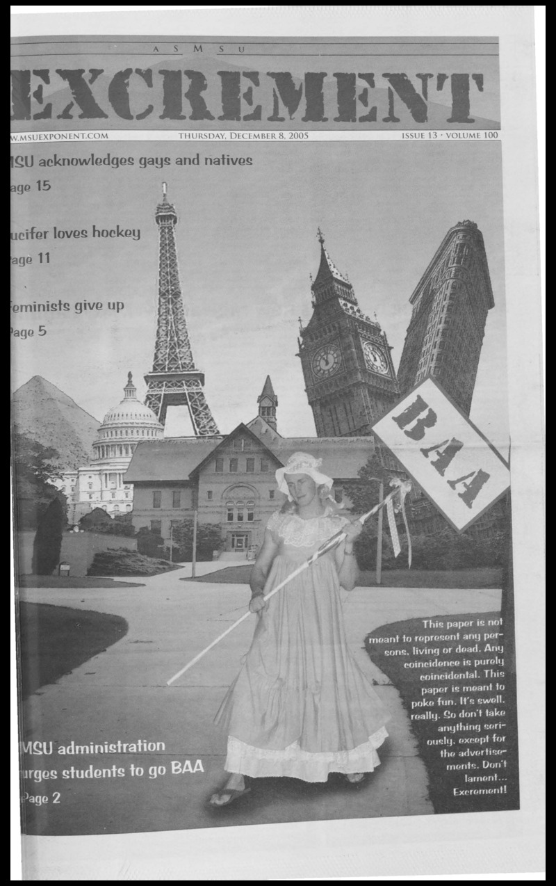 ASMSU Exponent, December 8, 2005