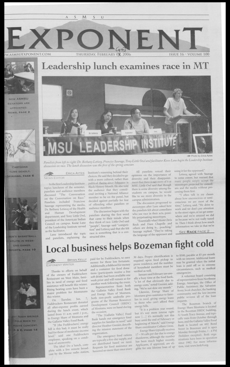 ASMSU Exponent, February 9, 2006