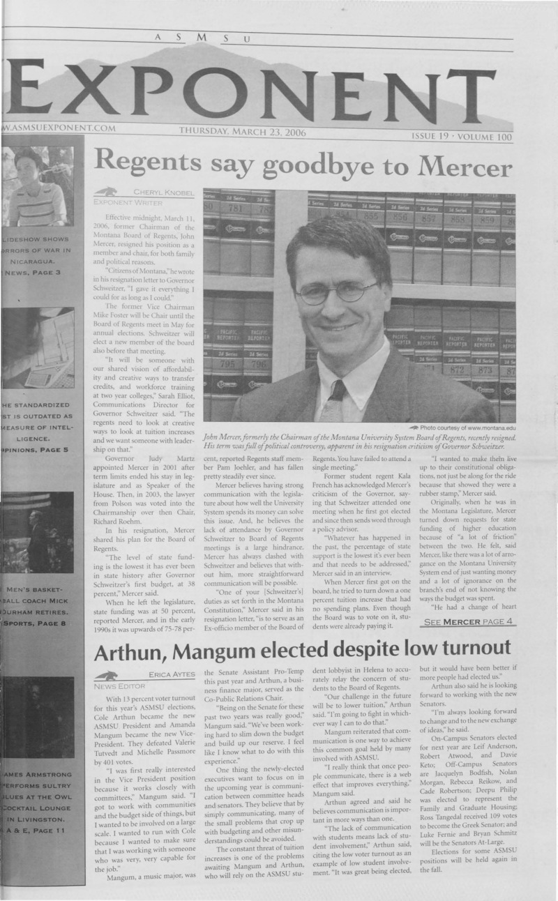 ASMSU Exponent , March 23, 2006