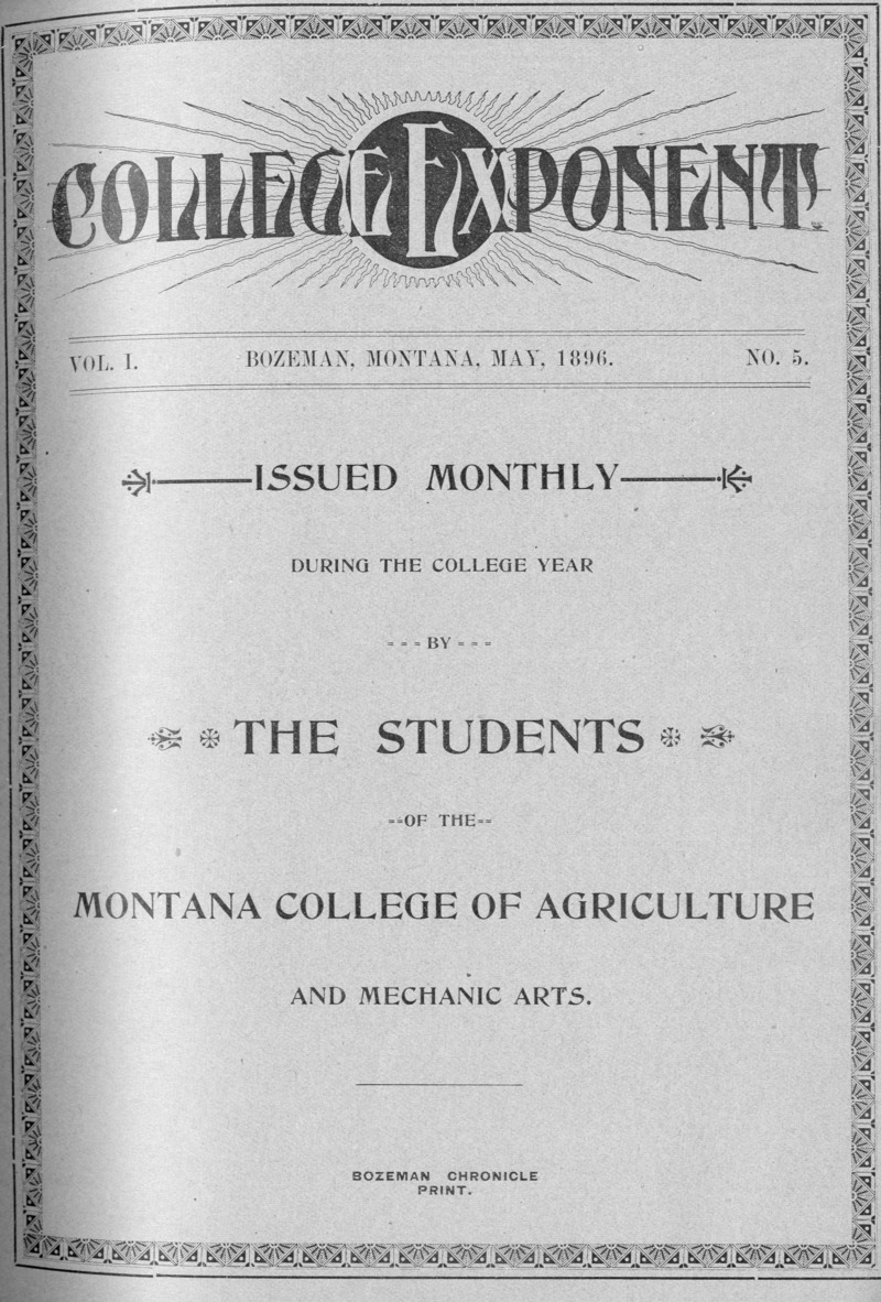 College Exponent, May, 1896