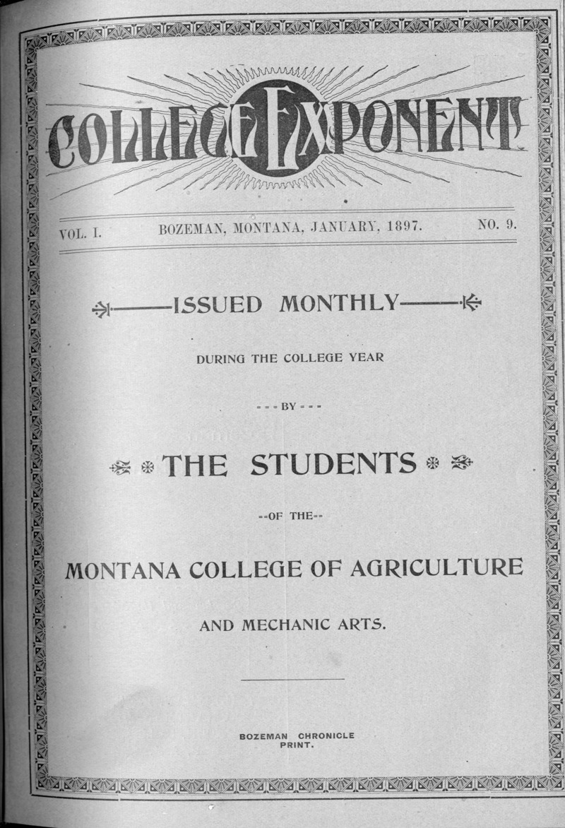 College Exponent, January, 1897