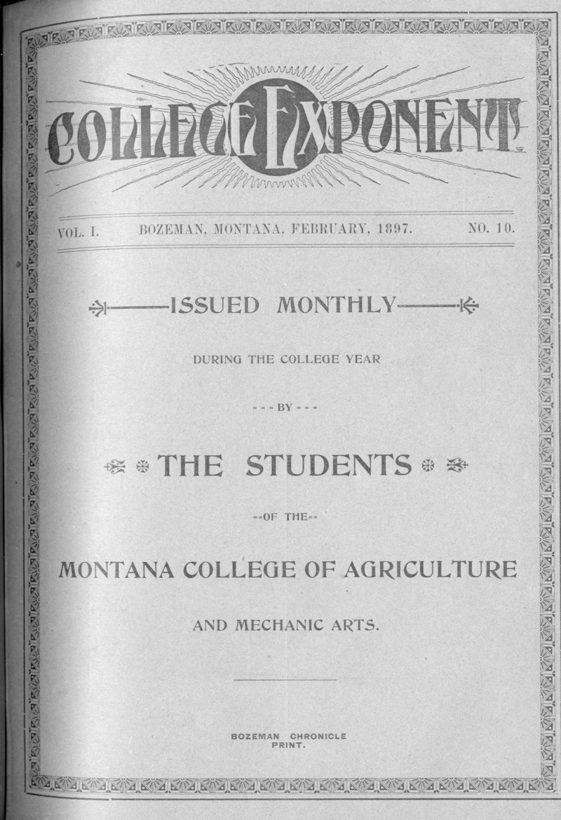 College Exponent, February, 1897