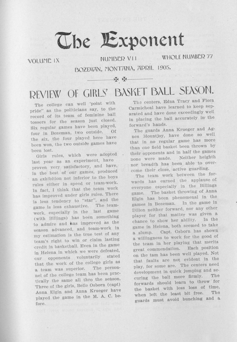 The Exponent, April, 1905