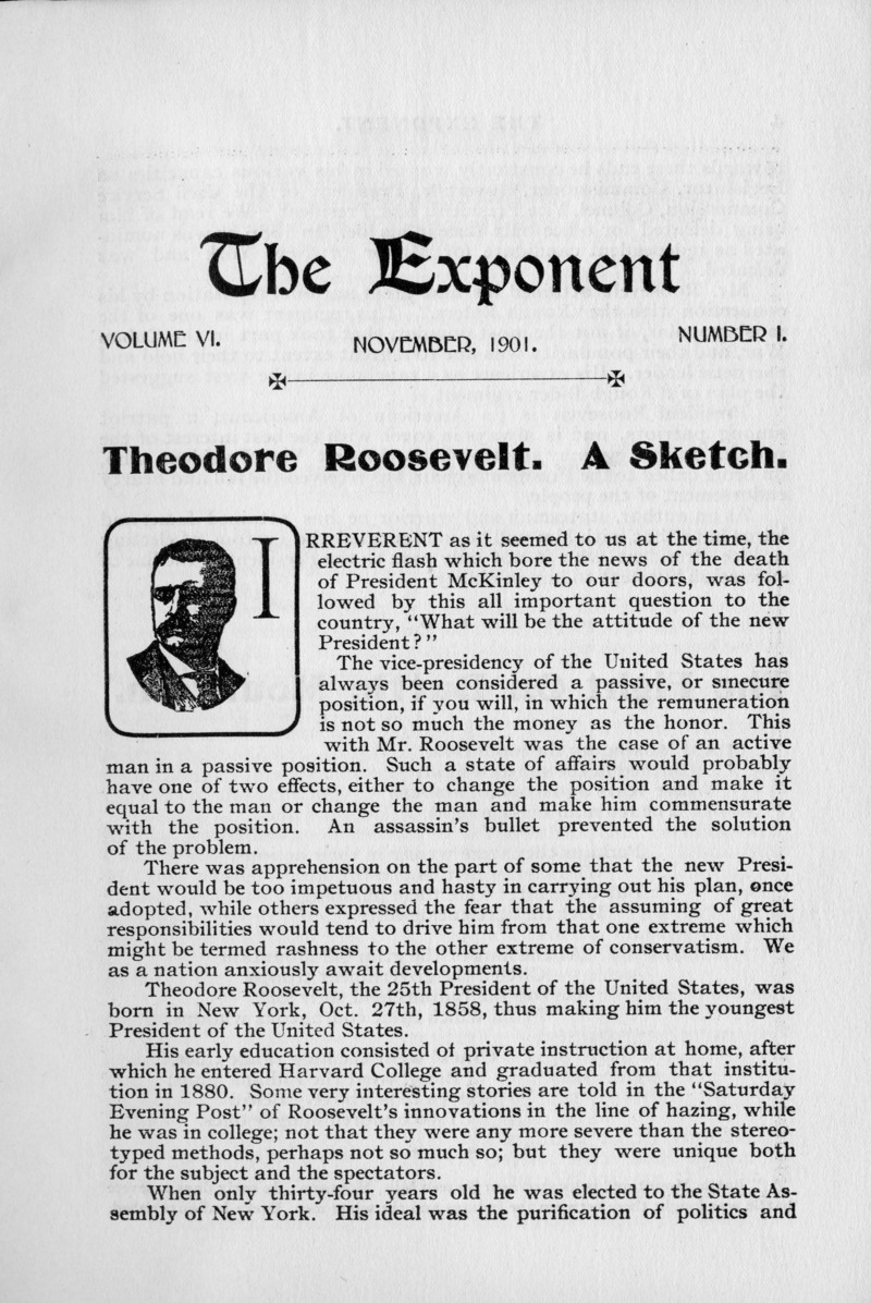 The Exponent, November, 1901