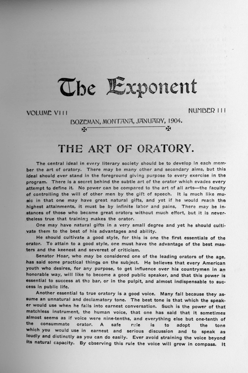 The Exponent, January, 1904