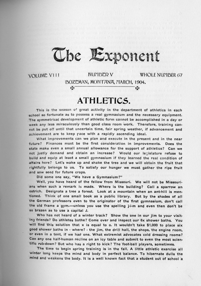 The Exponent, March, 1904