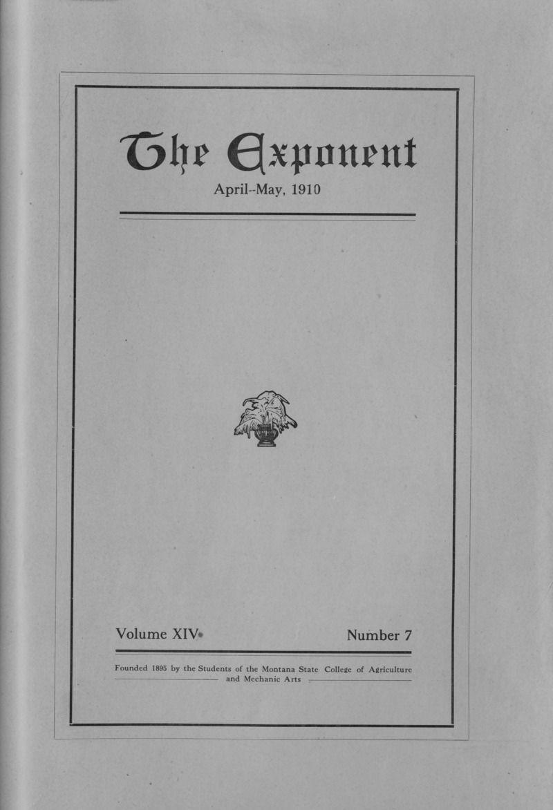 The Exponent, April-May 1910