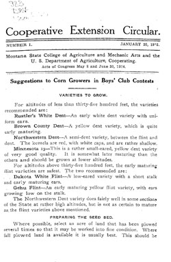 Suggestions to Corn Growers in Boys
