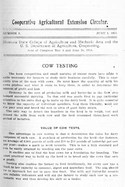 Cow Testing