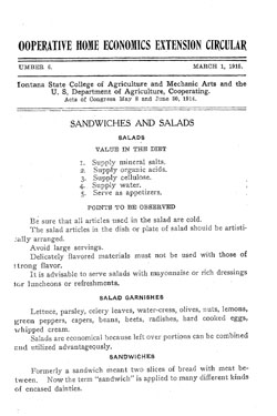 Sandwiches and Salads