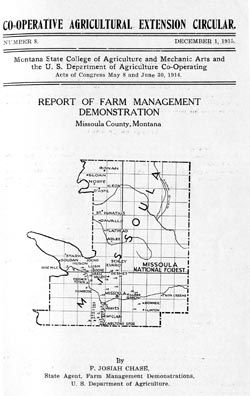 Report of Farm Management Demonstration, Missoula County, Montana