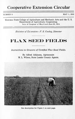 Flax Seed Fields: Instructions to Growers of Certified Flax Seed Fields