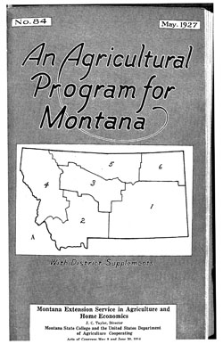An Agricultural Program for Montana
