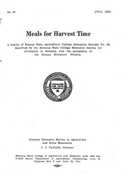 Meals for Harvest Time