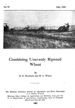 Combining Unevenly Ripened Wheat