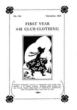 First Year 4-H Club Clothing