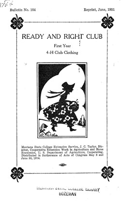 Ready and Right Club: First Year 4-H Club Clothing