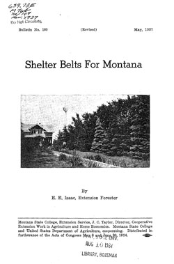 Shelter Belts For Montana