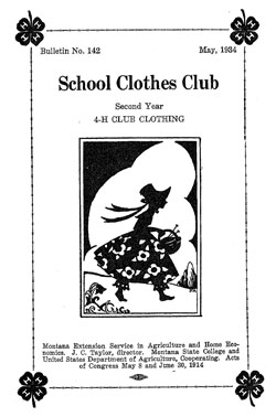 School Clothes Club: Second Year 4-H Club Clothing