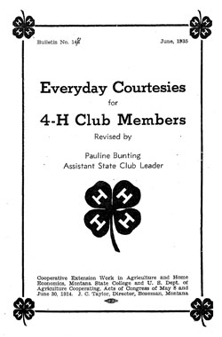 Everyday Courtesies for 4-H Club Members